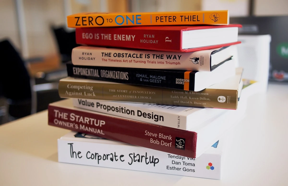 Stack of professionally published books
